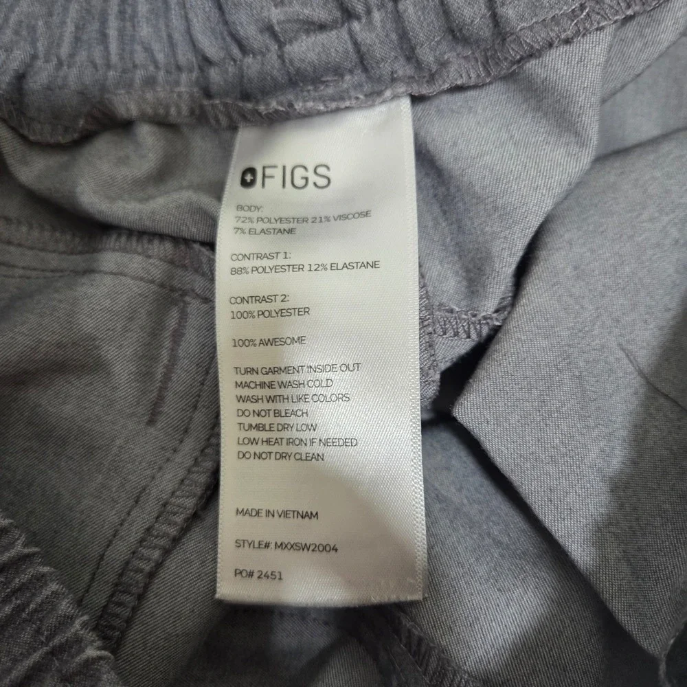 FIGS Tansen Jogger Scrub Pants Mens Graphite Heather Grey MXXSW2004 XL
